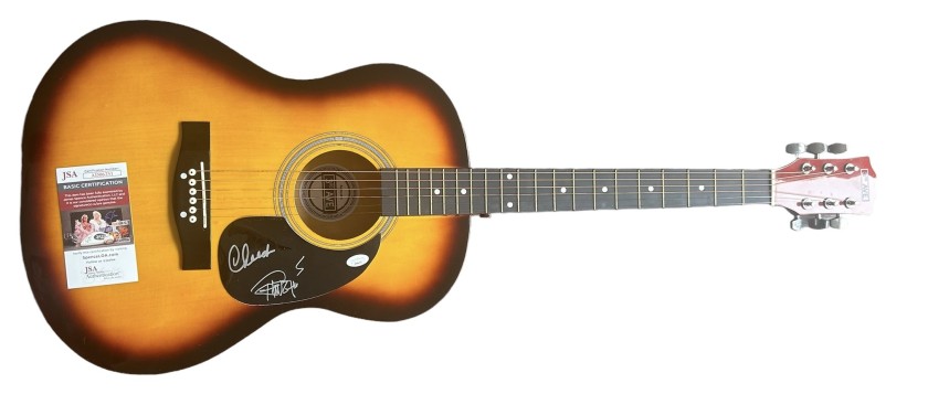 Cheech and Chong Signed Acoustic Guitar