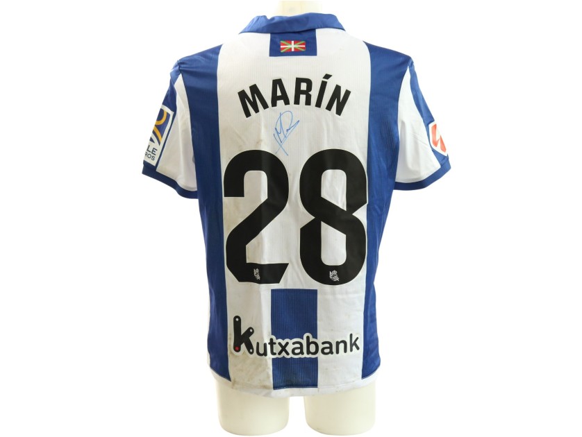 Marín's Signed Unwashed Shirt, Real Sociedad vs Valladolid 2025