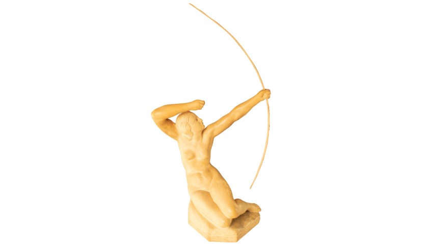 Terracotta Sculpture of Archer by Georges Chauvel