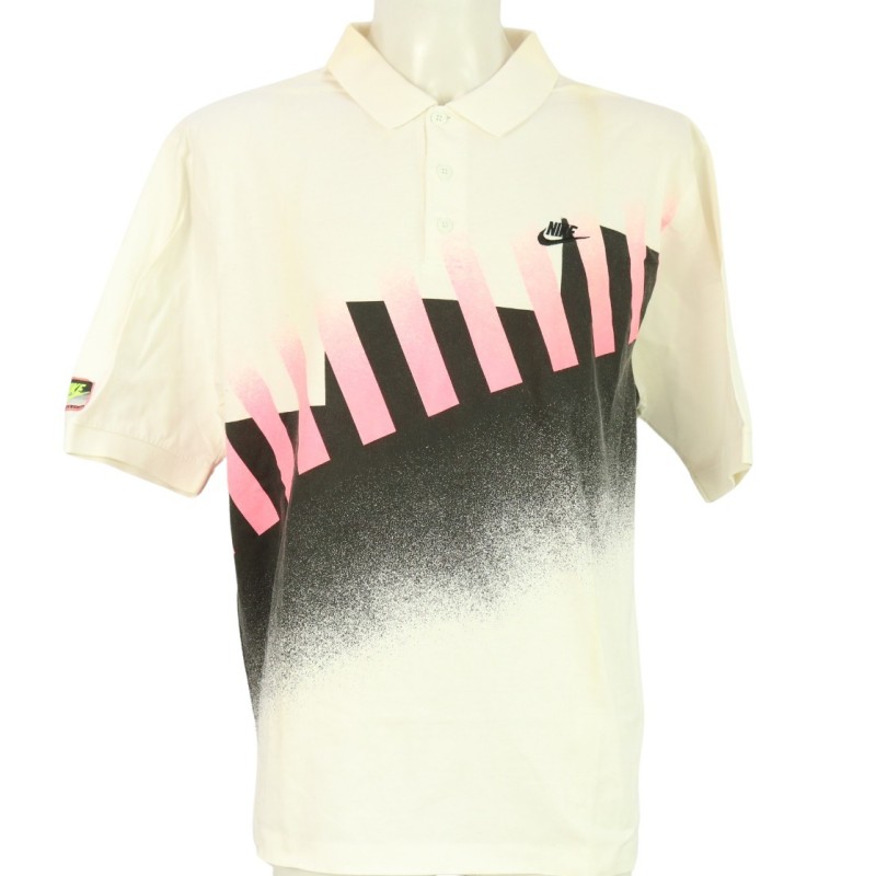 André Agassi's Match Signed Shirt, Roland Garros 1990