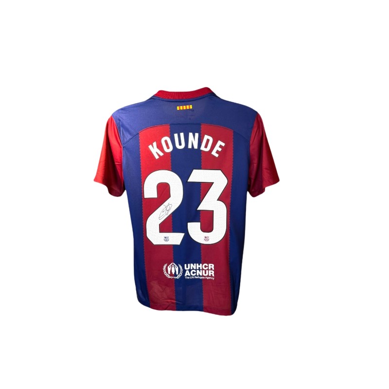 Jules Kounde's FC Barcelona 2023/24 Signed Replica Shirt