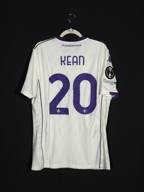 Kean's Fiorentina Match-Issued Shirt, Conference League 2025/26