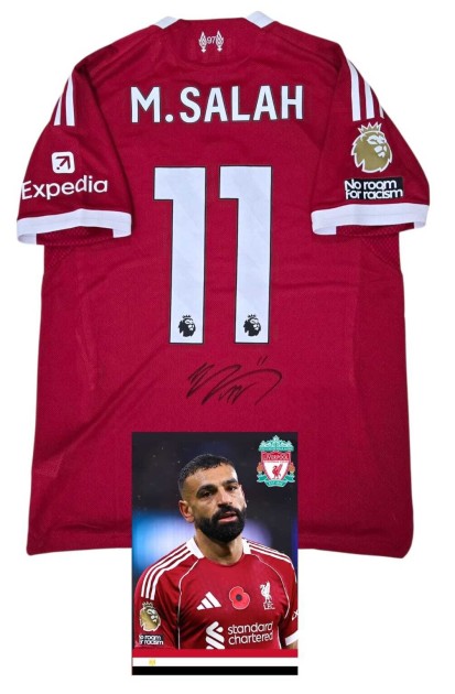 Salah's "Poppy" Signed Match-Issued Shirt, Manchester City vs Liverpool 2025