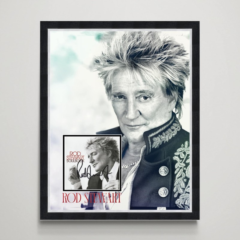 Rod Stewart Signed Display