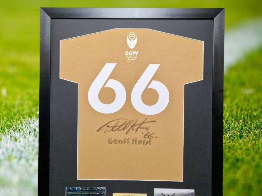 Geoff Hurst Signed England 1966 50th Anniversary Shirt Framed COA