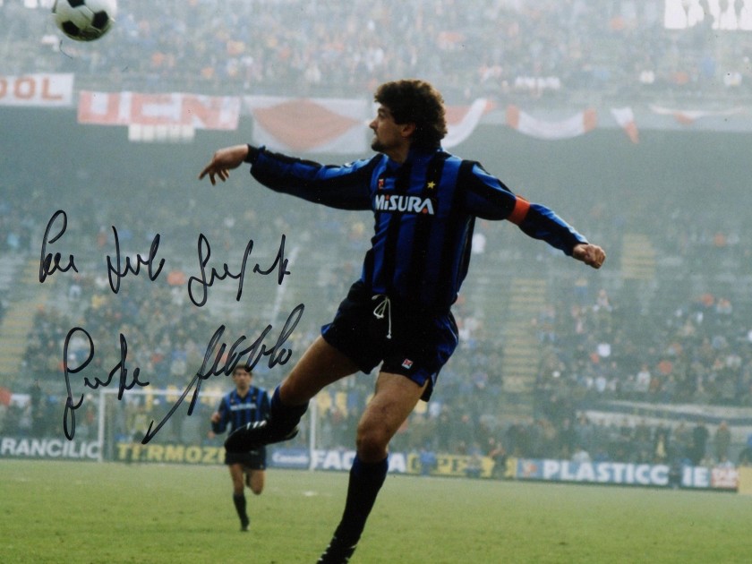 Picture signed by the italian football player Alessandro Altobelli