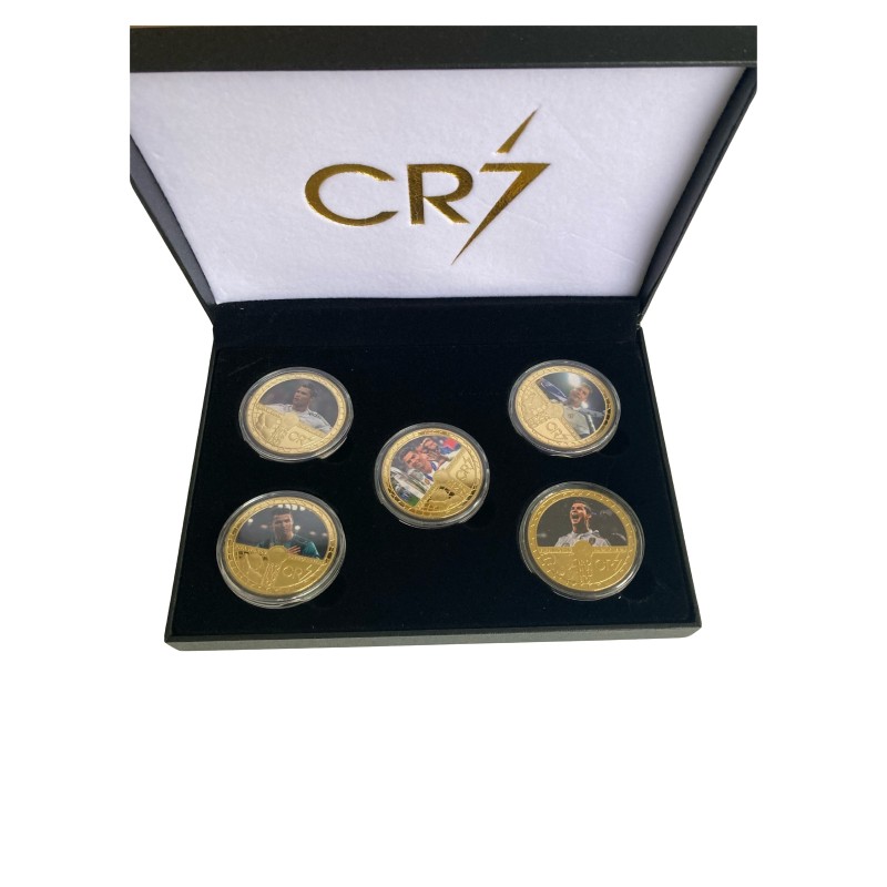 Cristiano Ronaldo Real Madrid Gold Plated Coins Box Set