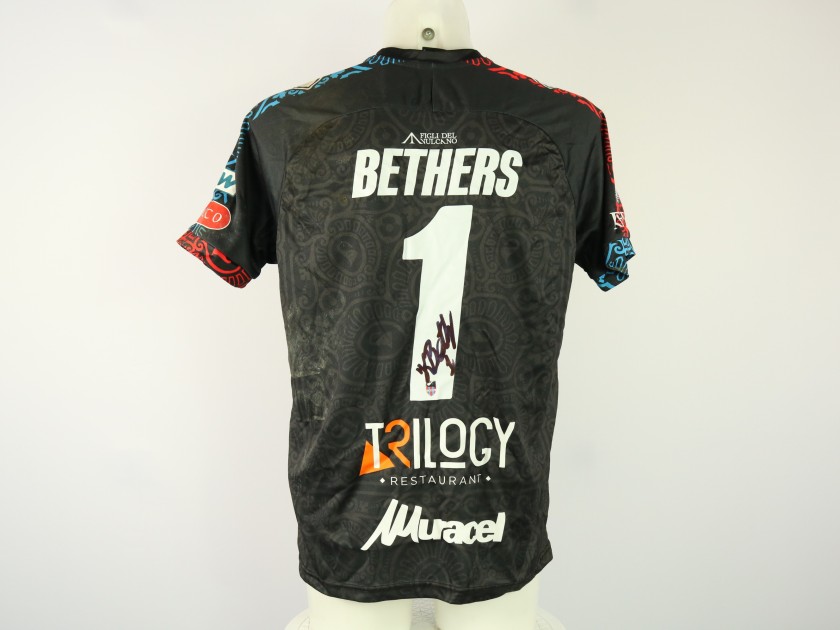 Bethers' unwashed Signed Shirt, Catania vs Pescara 2023 