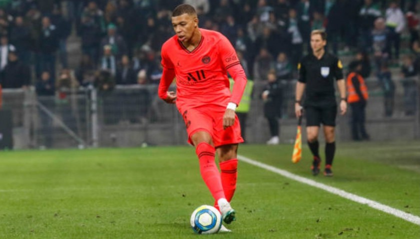 Flocage officiel PSG Europe home 2019/20 N°7 Mbappé (blanc) - Flocages Joueurs Paris.SG