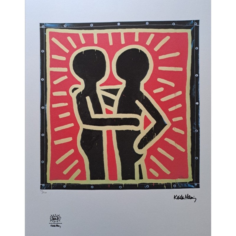"Political Line" Lithograph by Keith Haring (after)