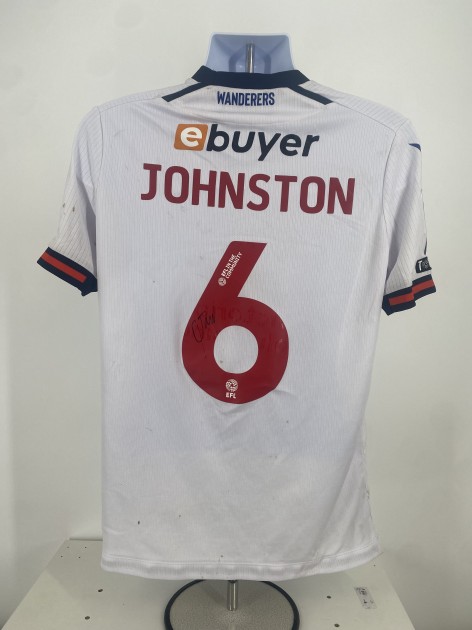 George Johnston's Bolton Wanderers Signed Match Worn Shirt, vs Fleetwood 