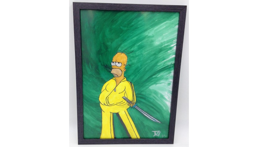 "Kill Bill" Original Board of Homer Simpson by J.E.