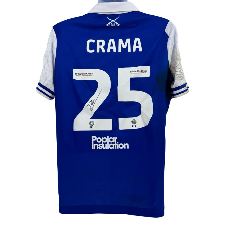 Maglia firmata del Bristol Rovers EFL Sky Bet League One di Crama indossata durante la partita