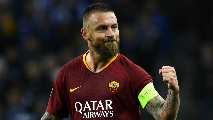 De Rossi's Official Roma Signed Shirt, 2018/19 - CharityStars