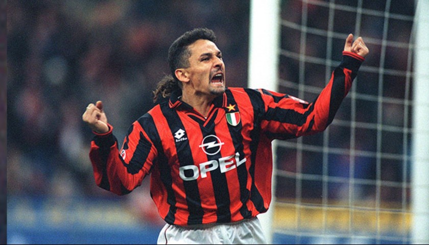 Baggio's Milan Worn Shirt, 1995/96