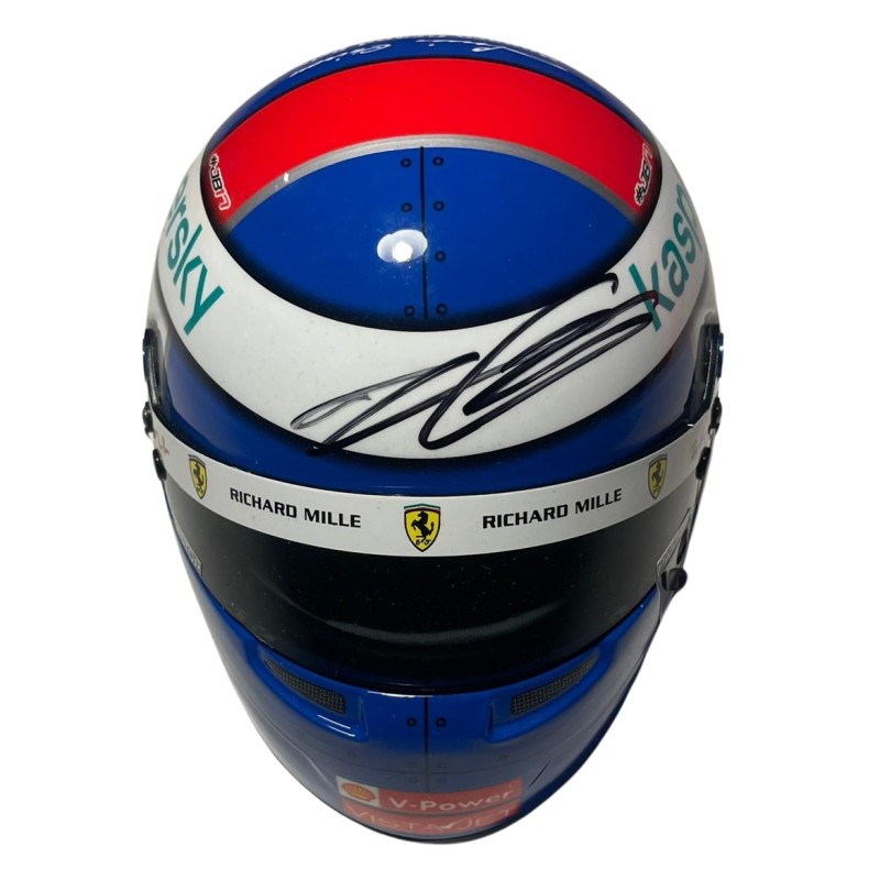 Charles Leclerc's Official Mini Helmet, Monaco 2021 - Signed with video evidence