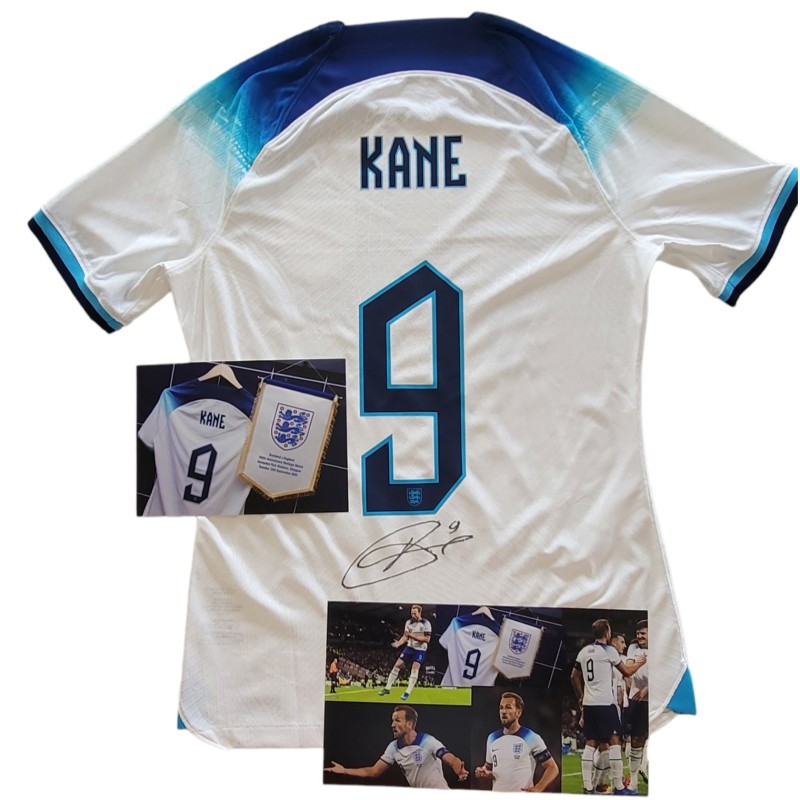 Kane's Signed Match-Issued Shirt, England vs Scotland2023