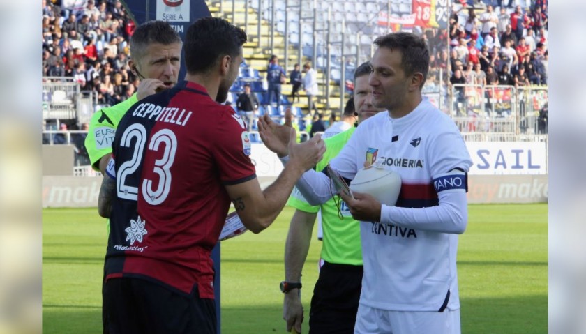 Cagliari Festive Shirt - Worn and Signed by Ceppitelli - CharityStars