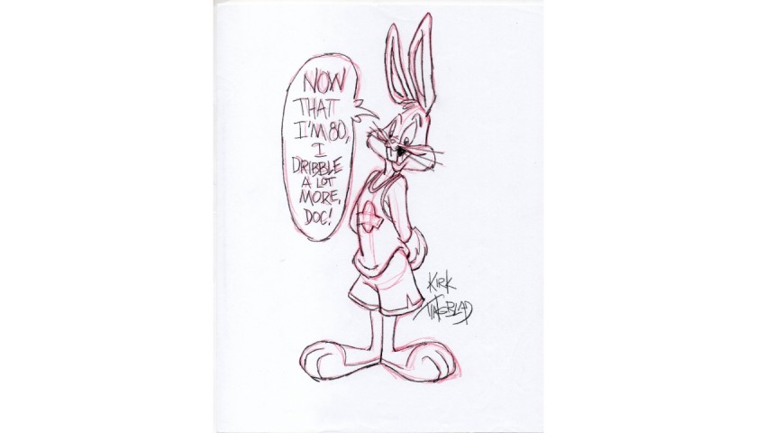 Original Drawing of Bugs Bunny Space Jam by Kirk Tingblad