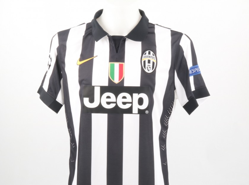 Juventus Morata Match Issued/Worn Shirt, Champions League 2014/15 - Signed