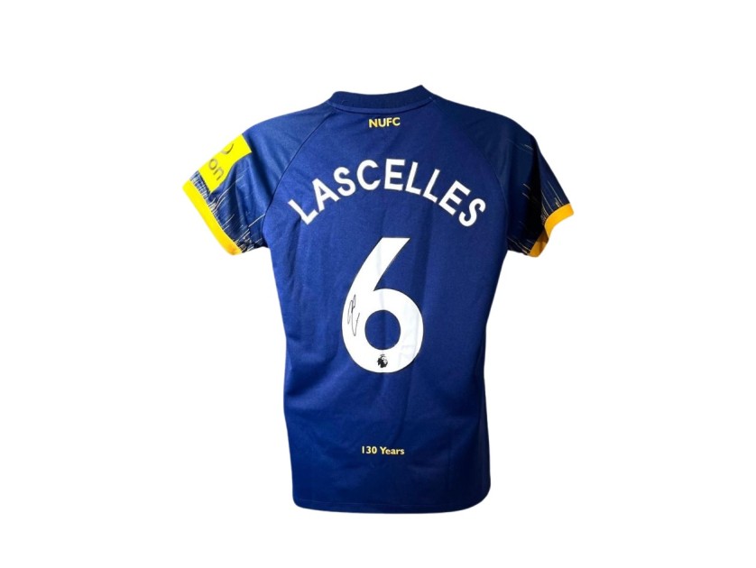 Maglia ufficiale da trasferta firmata da Jamaal Lascelles per il Newcastle United 2022/23