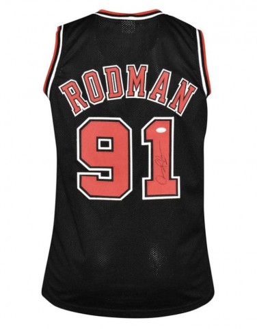 Dennis Rodman Signed Chicago Basketball Jersey 