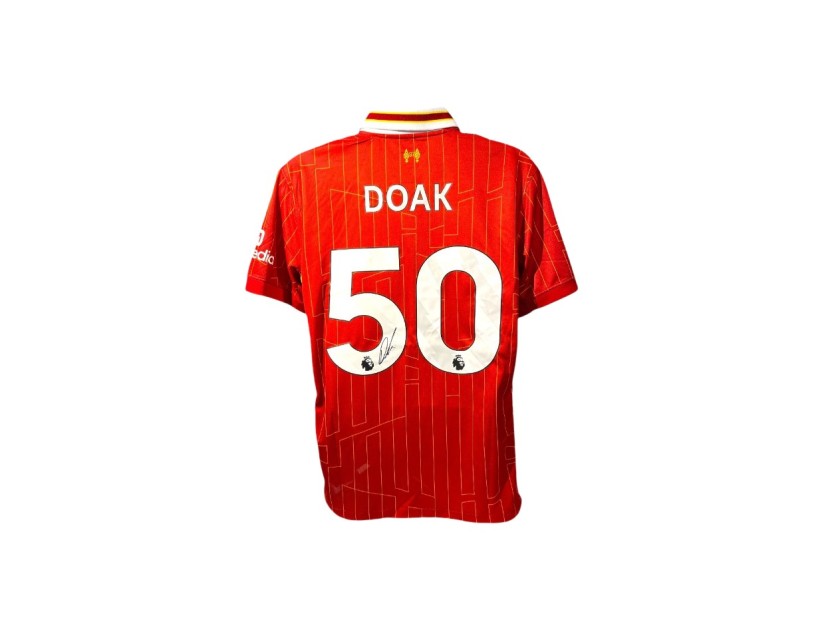 Replica della maglia del Liverpool 2024/25 firmata da Ben Doak