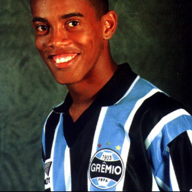 Ronaldinho match worn/issued shirt, Gremio 1999