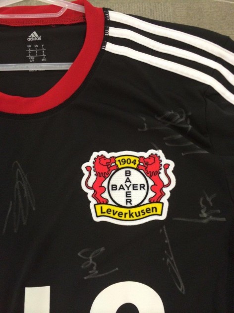 Bayern Leverkusen fanshop shirt signed by the team, BundesLiga 2013/2014