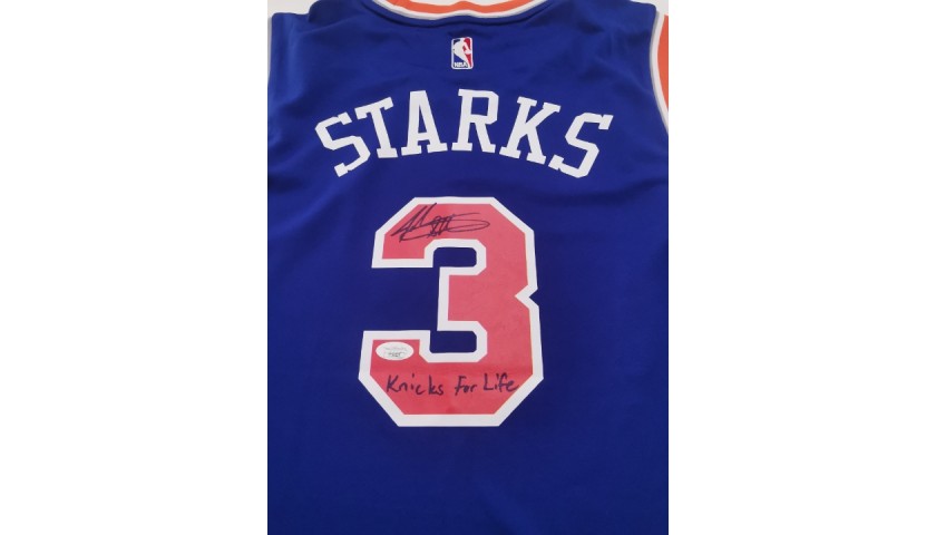 John Starks Signed NBA New-York Knicks Shirt