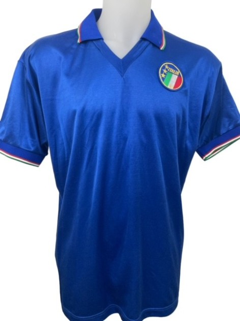 Maillot Italie Le Coq Sportif – Match Worn 1986, Médaille Officielle Chine-Italie