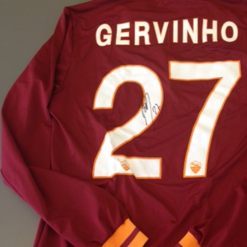 Roma fanshop shirt, Gervinho, Serie A 2013/2014 - signed