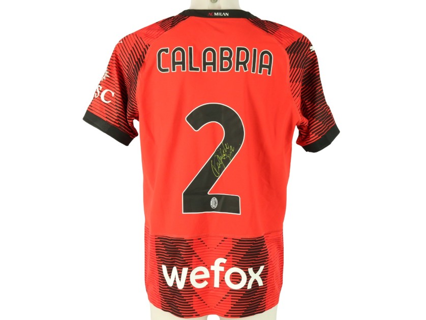 Calabria's AC Milan Match-Issued Signed Shirt, Coppa Italia 2023/24