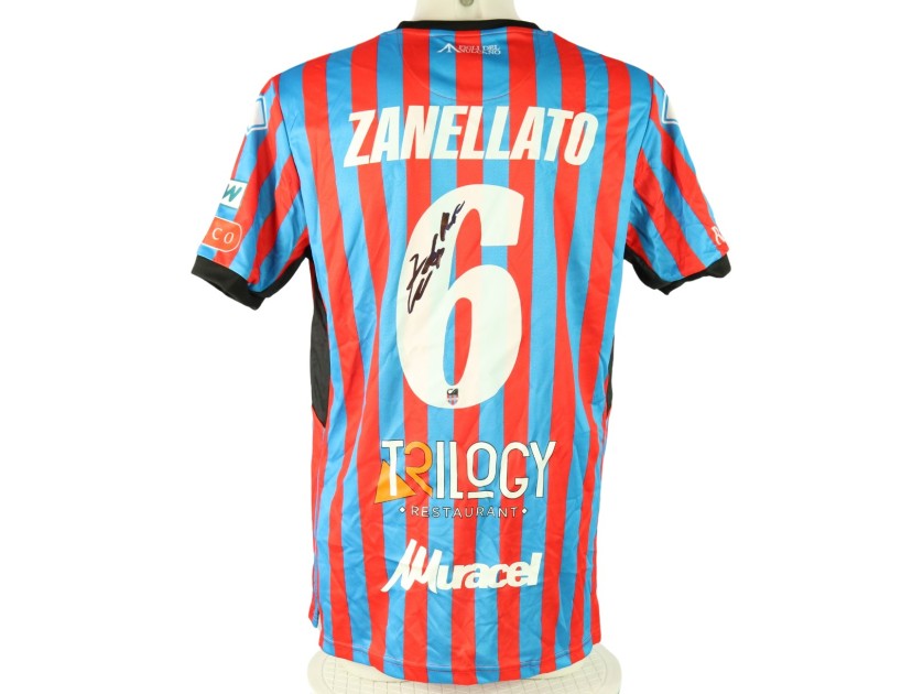 Zanellato's unwashed Signed Shirt, Catania vs Pescara 2023 