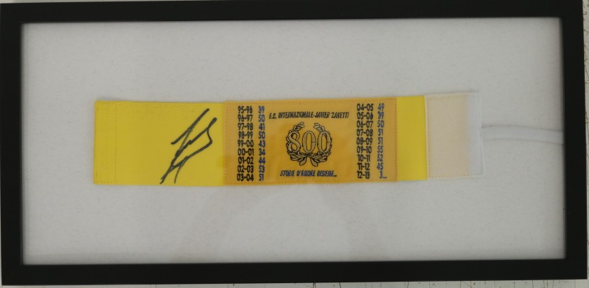 "800 apparences" Framed Armband - Signed by Javier Zanetti