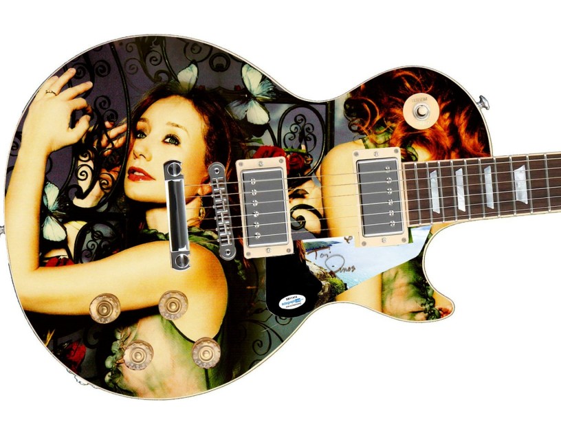 Tori Amos Signed Custom Graphics Guitar