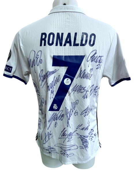 Ronaldo's Real Madrid Replica Shirt, UCL 2016/17 - Signed by the Team