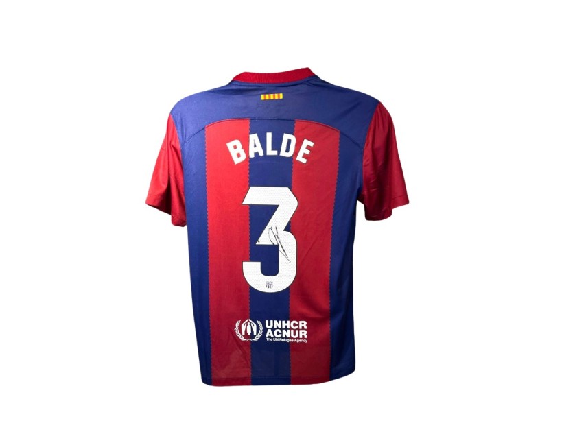 Alejandro Balde's FC Barcelona 2023/24 Signed Replica Shirt