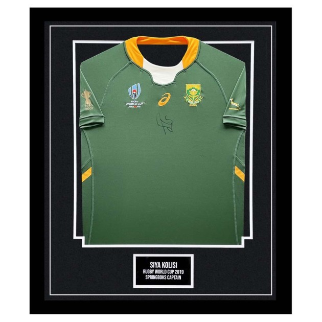 Siya Kolisi Signed and Framed Shirt