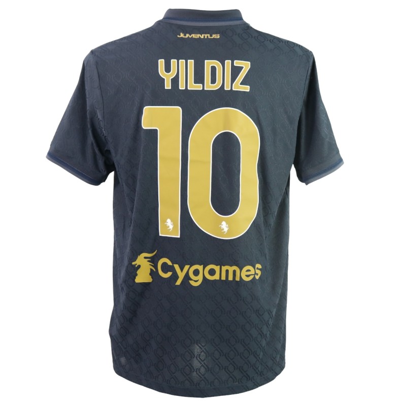 Yildiz's Juventus Match-Issued Shirt, Serie A 2024/25