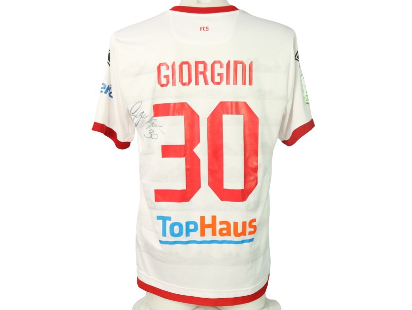 Giorgini's Signed Unwashed Shirt, Sudtirol vs Pisa 2024