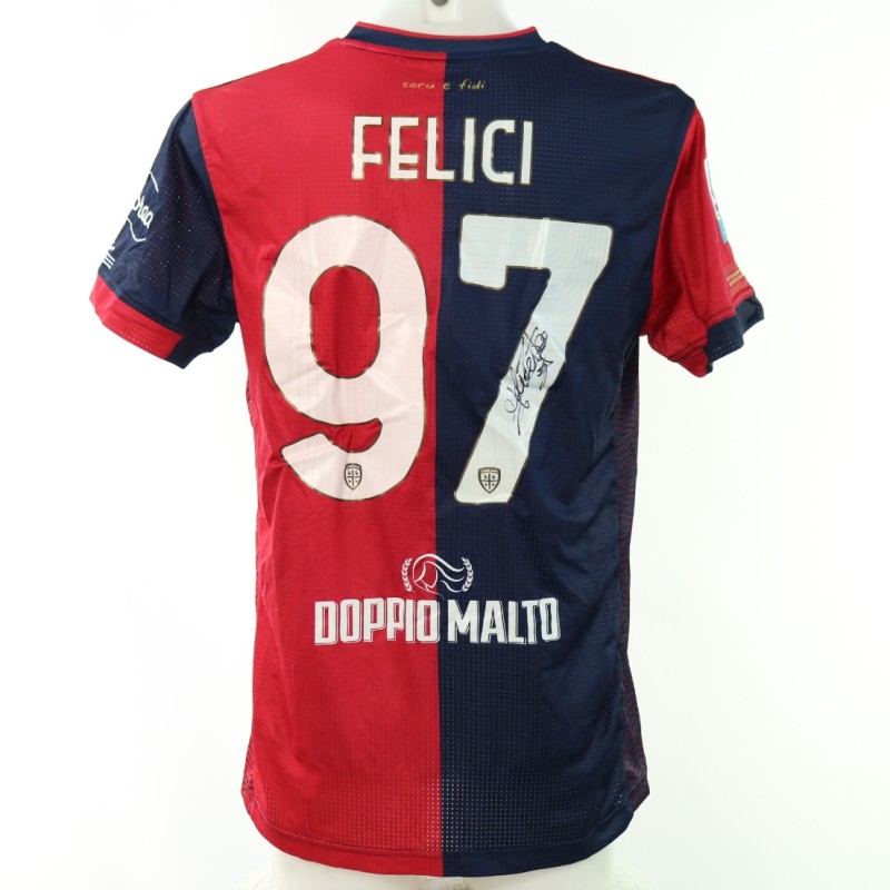 Maglia Felici Unwashed, Cagliari vs Atalanta 2024 - Autografata