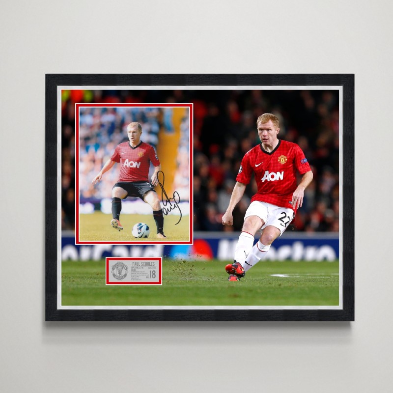 Paul Scholes Manchester United Signed Display