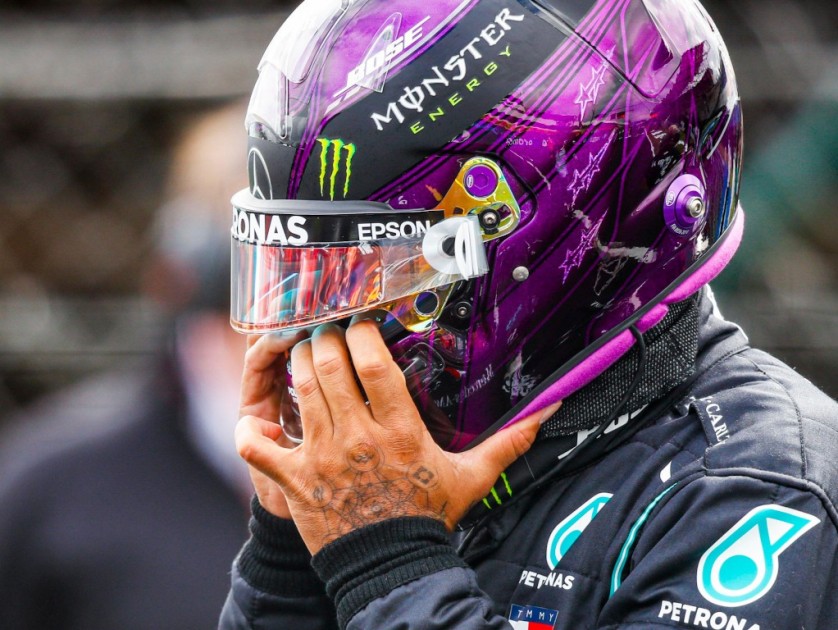 Lewis Hamilton Signed Half Scale Model Helmet 2020