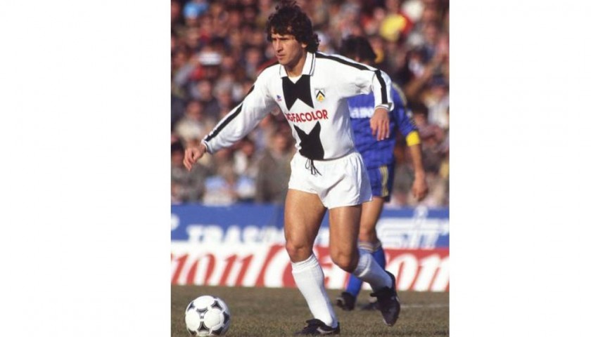 Zico's Udinese Signed Match Shirt , 1983/84