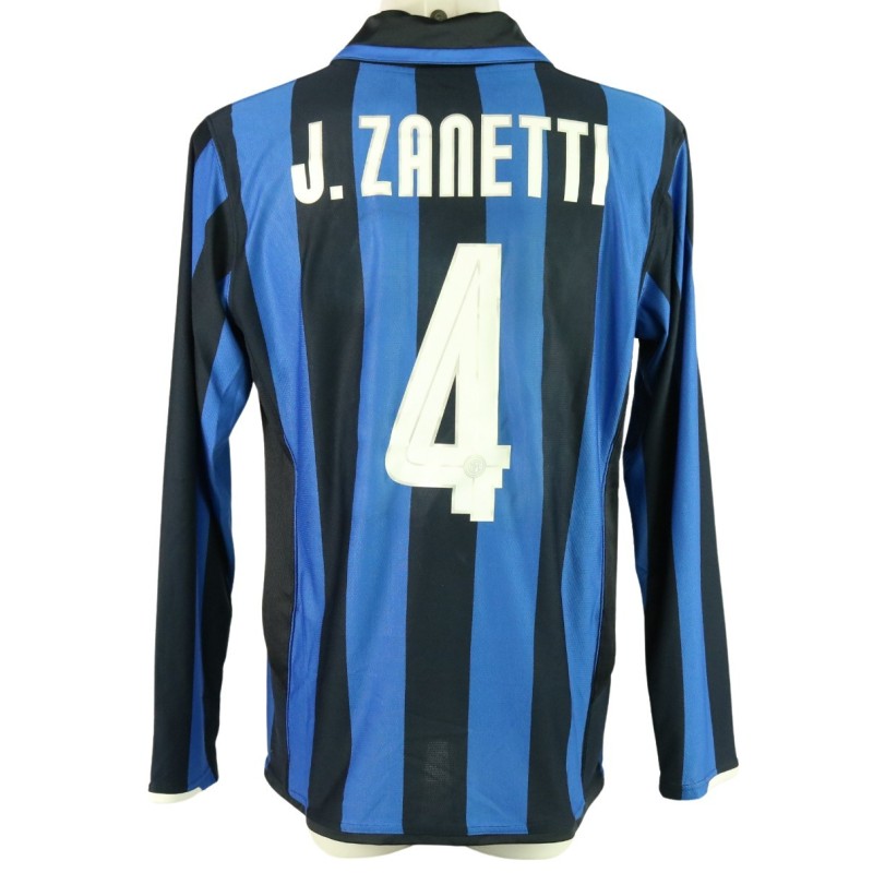 Zanetti's Inter Milan Match-Issued Shirt, 2007/08