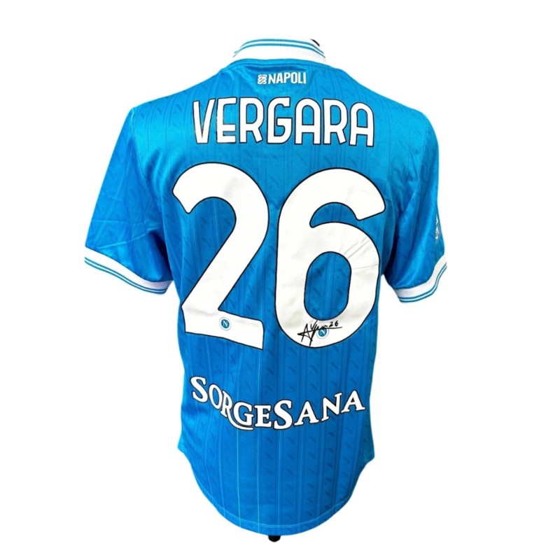 Maglia Speciale Vergara Napoli vs Bologna, Finale Supercoppa Italiana 2025 - Autografata