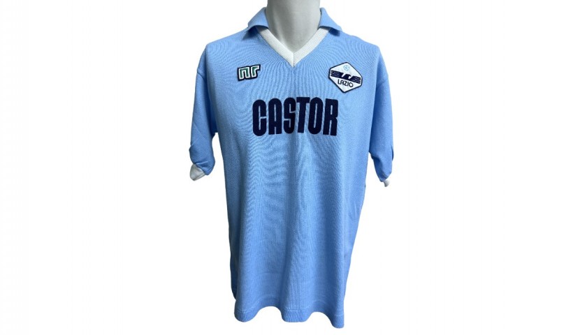 Maillot Blanc Lazio Castor N 9 Bruno Giordano 1984/85 Football Vintage