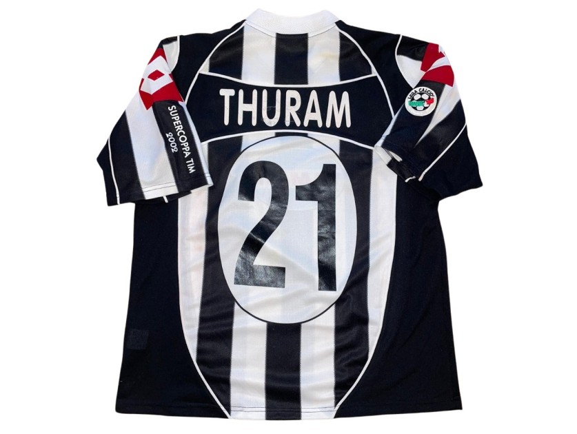 Thuram's Match-Worn Shirt, Juventus vs Parma - Final Italian Super Cup 2002