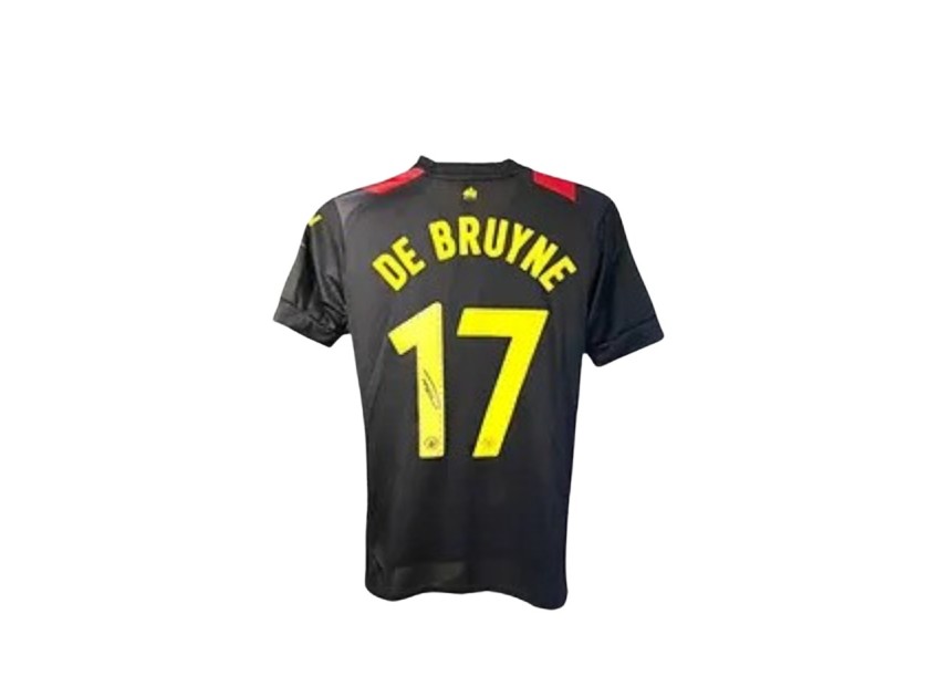 Maglia ufficiale da trasferta firmata da Kevin De Bruyne Manchester City 2022/23